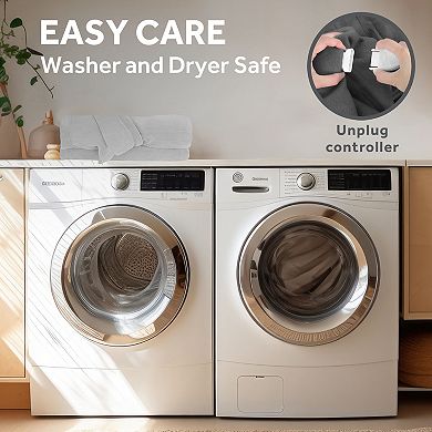 Sunbeam Smart Nordic Velvet Heated Throw Blanket