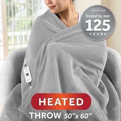 Sunbeam Smart Nordic Velvet Heated Throw Blanket