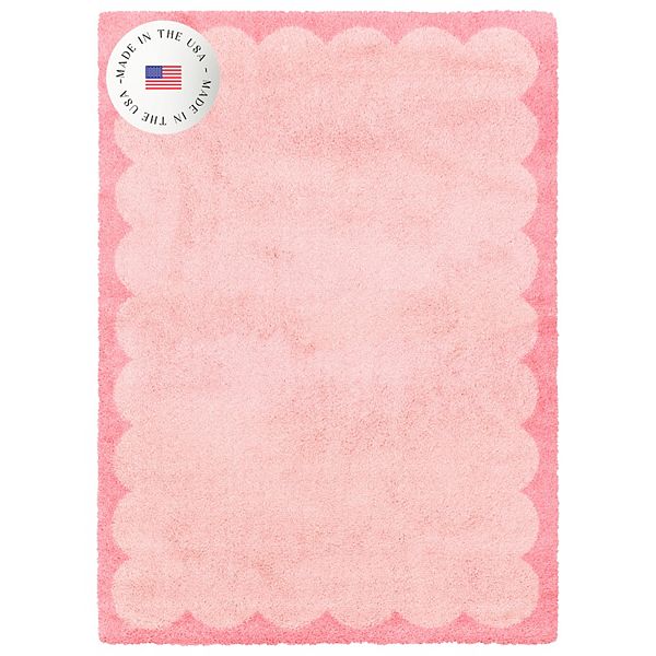 SOLD OUT   ふわふわブローチ☆森ガール   大きめピンク Kids The Big One® Scalloped Area Rug