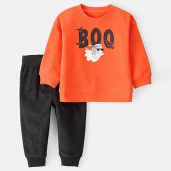 Baby Carter's 2 pc Halloween Ghost Pullover Sweatshirt & Jogger Set