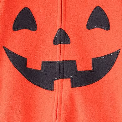 Toddler Carter's Jack-O'-Lantern Hooded Zip-Up Jumpsuit