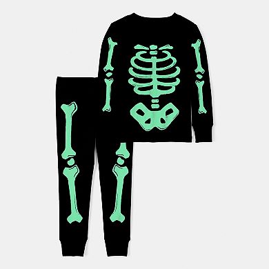 Baby & Toddler Boy Carter's 2-pc. Glow Skeleton Pajama Top & Pajama Bottoms Set