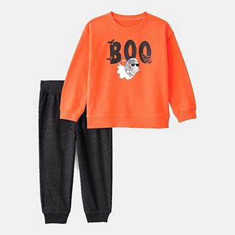 Toddler Boy Carter's 2 pc Halloween Ghost Pullover Sweatshirt & Jogger Set