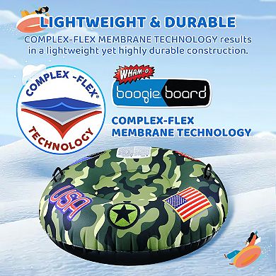 Wham-O Snowboogie 46" Super Snow Tube Oversize Deluxe USA Camo Edition