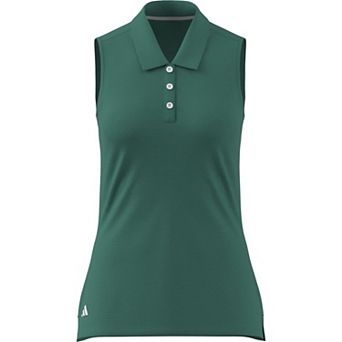 Women's adidas Solid Sleeveless Polo Shirt