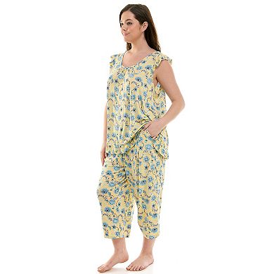 Plus Size Croft & Barrow® 2-Piece Sleeveless Pajama Top & Capri Pants Sleep Set