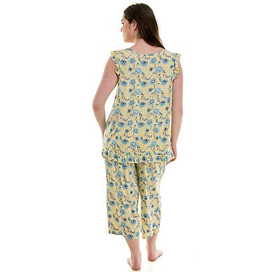 Plus Size Croft & Barrow® 2-Piece Sleeveless Pajama Top & Capri Pants Sleep Set