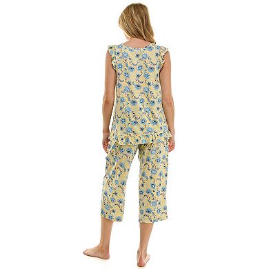 Petite Croft & Barrow® 2-Piece Sleeveless Tank Pajama Top & Capri Pants Set