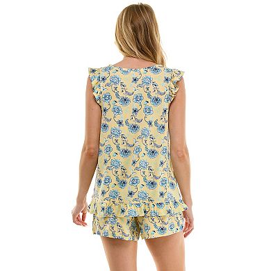 Women's Croft & Barrow® 2-Piece Sleeveless Tank Pajama Top & Pajama Shorts Sleep Set