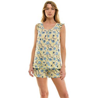 Women's Croft & Barrow® 2 pc Sleeveless Tank Pajama Top & Pajama Shorts Sleep Set