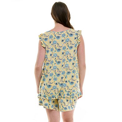 Plus Size Croft & Barrow® 2-Piece Sleeveless Tank Pajama Top & Pajama Shorts Sleep Set