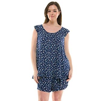 Plus Size Croft & Barrow® 2 pc Sleeveless Tank Pajama Top & Pajama Shorts Sleep Set