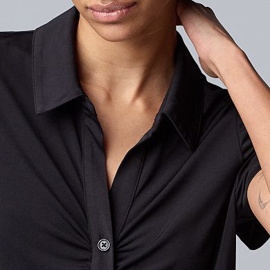 Women's Simply Vera Vera Wang Ruched Front Shirt