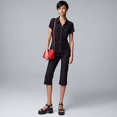 Women's Simply Vera Vera Wang Ruched Front Shirt