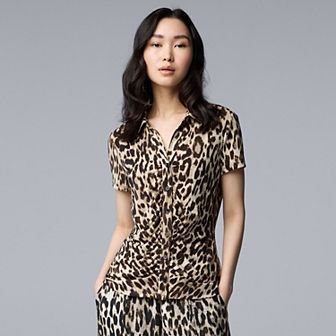 Women's Simply Vera Vera Wang Ruched Front Shirt