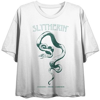 Juniors' Harry Potter Slytherin Crop Short Sleeve Tee