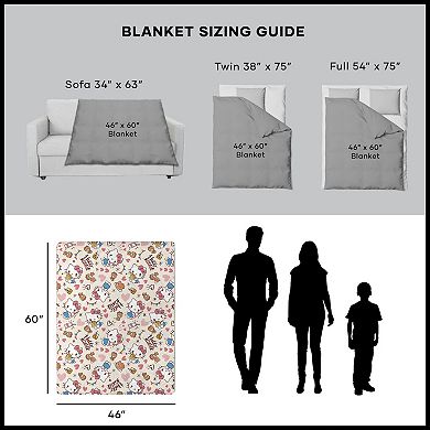 Sanrio Hello Kitty Sweet Stack Throw Blanket