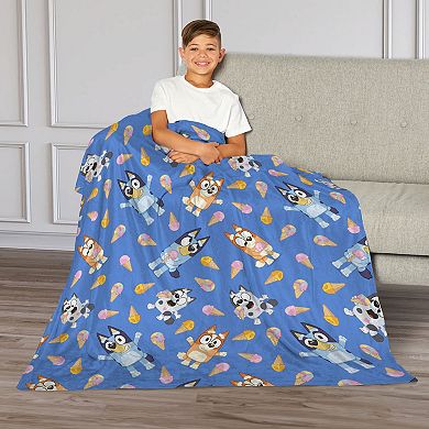 Bluey Mmm Sweet Ice Cream Throw Blanket