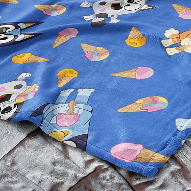 Bluey Mmm Sweet Ice Cream Throw Blanket