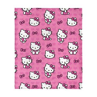 Sanrio Hello Kitty I Love Pink Throw Blanket