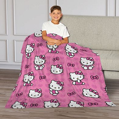 Sanrio Hello Kitty I Love Pink Throw Blanket