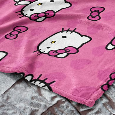 Sanrio Hello Kitty I Love Pink Throw Blanket