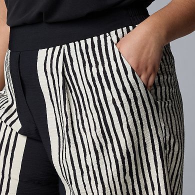 Plus Size Simply Vera Vera Wang Pleated Capri Pants