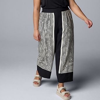 Plus Size Simply Vera Vera Wang Pleated Capri Pants