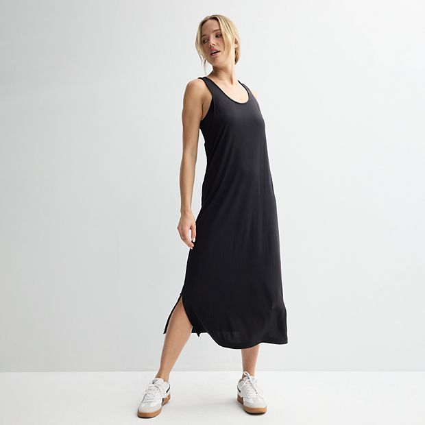 knee length dresses for ladies Shapewear Long Sleeve Square Neck Modal Slimming Midi Dress – Popilush main image 0