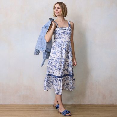 Women's LC Lauren Conrad Tie-Strap Floral Midi Dress