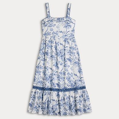 Women's LC Lauren Conrad Tie-Strap Floral Midi Dress