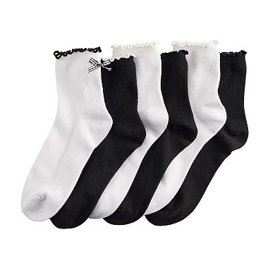 Women's madden girl 6-Pack Gingham Bow Back Anklet Socks
