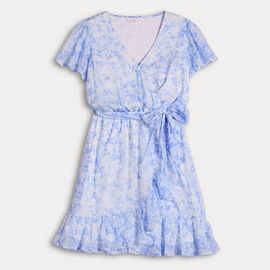 Petite LC Lauren Conrad Flutter Sleeve Wrap Dress