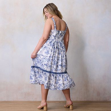 Plus Size LC Lauren Conrad Tie Strap Midi Dress