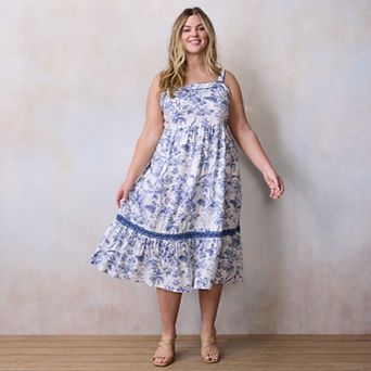 Plus Size LC Lauren Conrad Tie Strap Midi Dress