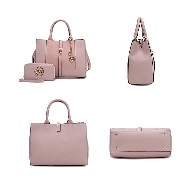 MKF Collection Yola Women's Satchel Handbag with Wristlet Wallet by Mia K.