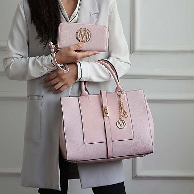 MKF Collection Yola Women's Satchel Handbag with Wristlet Wallet by Mia K.