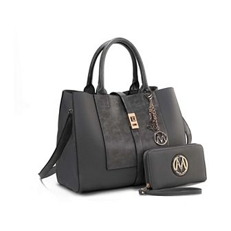 MKF Collection Yola Women's Satchel Handbag with Wristlet Wallet by Mia K.