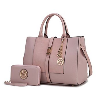 MKF Collection Yola Women's Satchel Handbag with Wristlet Wallet by Mia K.