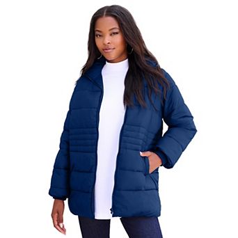 Roaman's Women's Plus Size Plus Size Lightweight Quilted Jacket