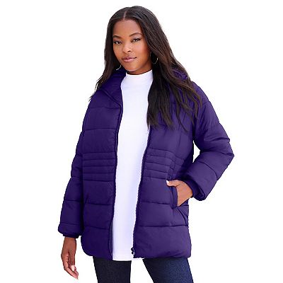 Roaman's Women's Plus Size Plus Size Lightweight Quilted Jacket