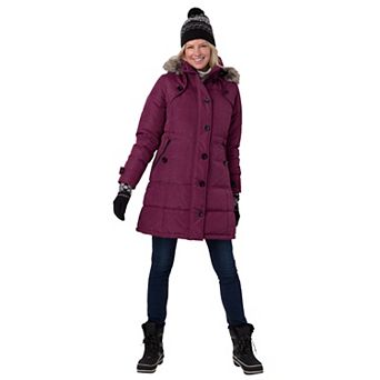 Woman Within Plus Size Heathered Down Puffer Coat