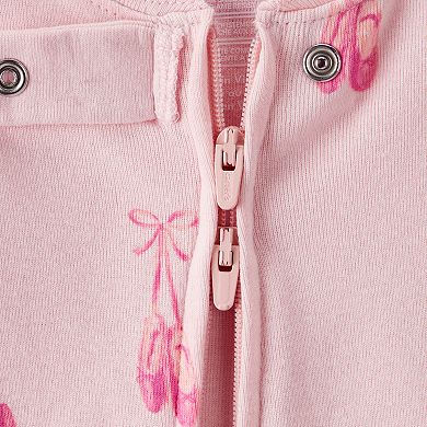 Baby Girl Carter's Ballet Print Footed Pajamas