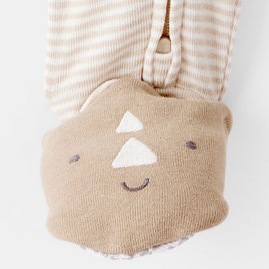 Baby Boy Carter's Rhino Striped Footed Pajamas