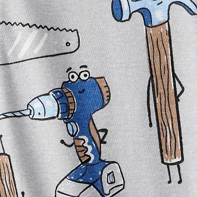 Baby & Toddler Boy Carter's Construction Print Snug Fit Footed Pajamas