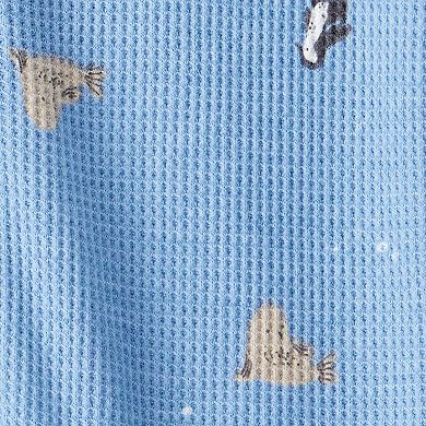 Baby & Toddler Boy Carter's Arctic Animal Print Snug Fit Footed Pajamas