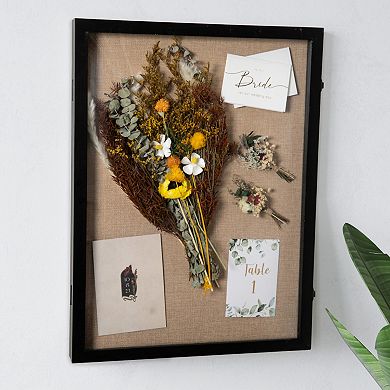 Merrick Lane 18" X 24" Shadow Display Case With Linen Liner