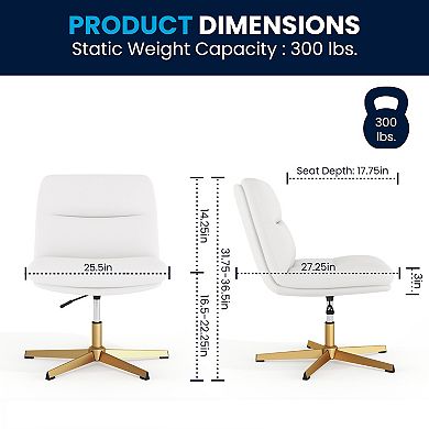 Merrick Lane Padded Mid-back Task Swivel Office Chair - Upholstery/strong Frame