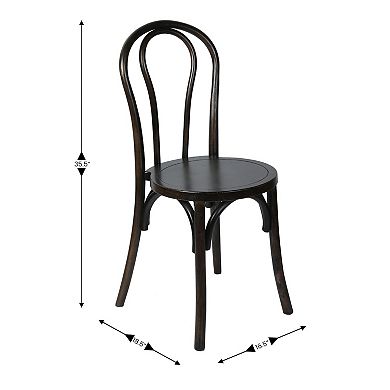 Merrick Lane Dining Chair With Stack Design, Elegant Wood Finish