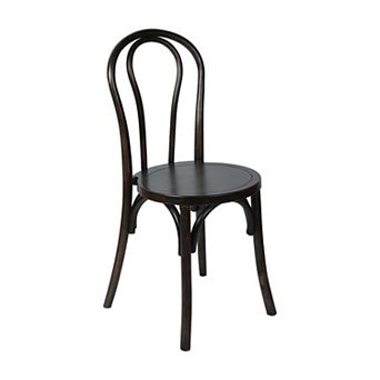 Merrick Lane Dining Chair With Stack Design, Elegant Wood Finish